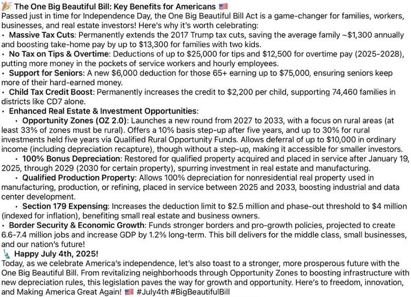 Project Big Beautiful Bill Advantage by J7 Services image